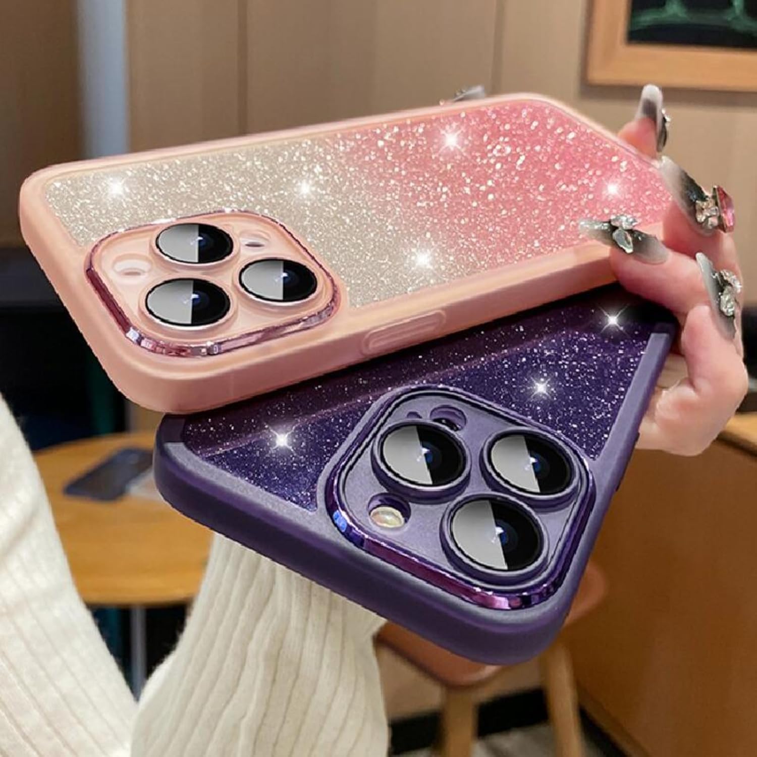 Funda protectora de lente transparente integrada para Xiaomi Mi Poco X5 X3 Pro X4 GT, cubierta trasera brillante y delgada, carcasa blanda Bling