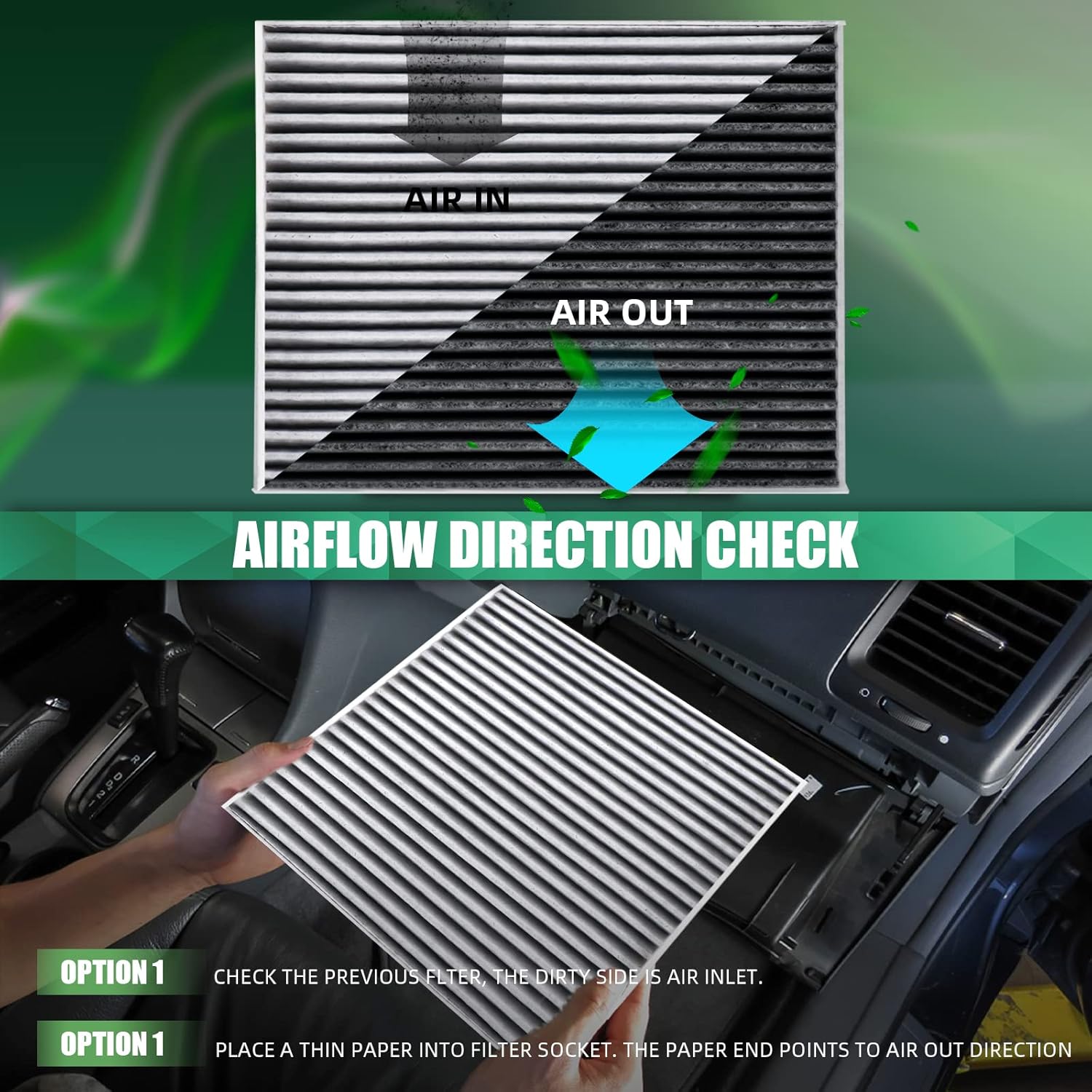 CF11671 Filtro de aire de cabina prémium con carbón activado compatible con MAZDA CX-7 RAM 1500 2500 3500 2016 2017 2018 2019 2020 2021 2022 2023