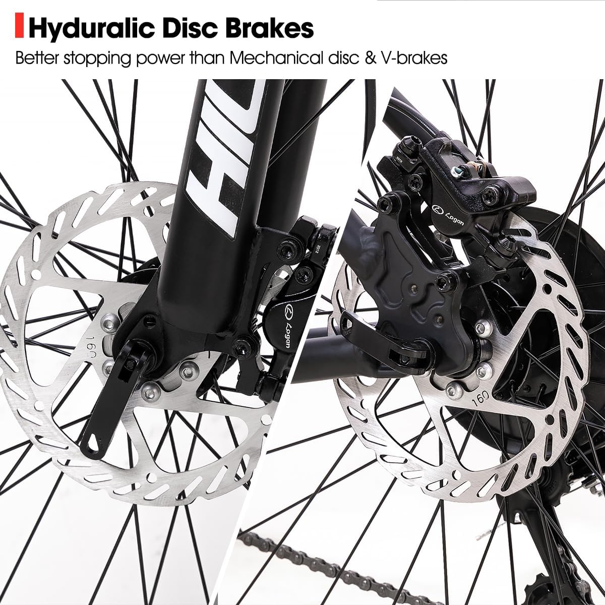 Hiland – Bicicleta de montaña de 29 pulgadas para hombre, marco de aluminio, frenos de disco hidráulicos delanteros y traseros, horquilla de