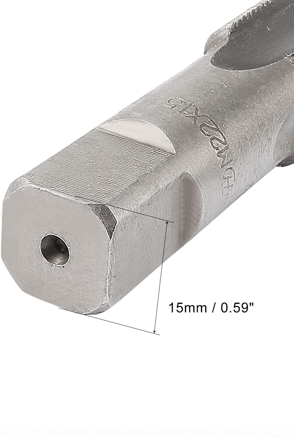 uxcell Métrico M22 Rosca 1.5 paso 4 flautas rectas H2 herramienta de aleación de acero inferior y tornillo cónico juego de roscas para reparar 1 par