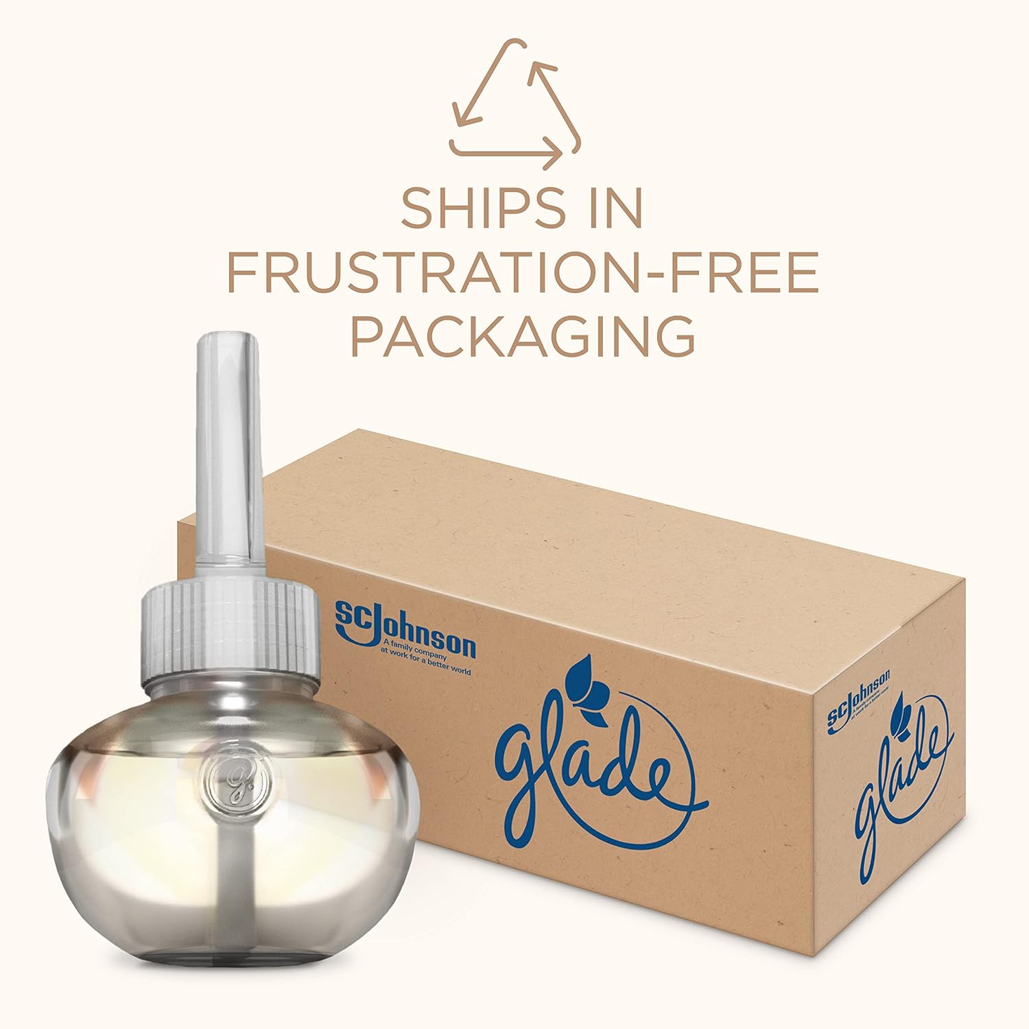 Glade PlugIns – Recambios de ambientador, aceites esenciales y perfumados para el hogar y el baño, maderas de cachemira, 0.67 onzas líquidas, 10
