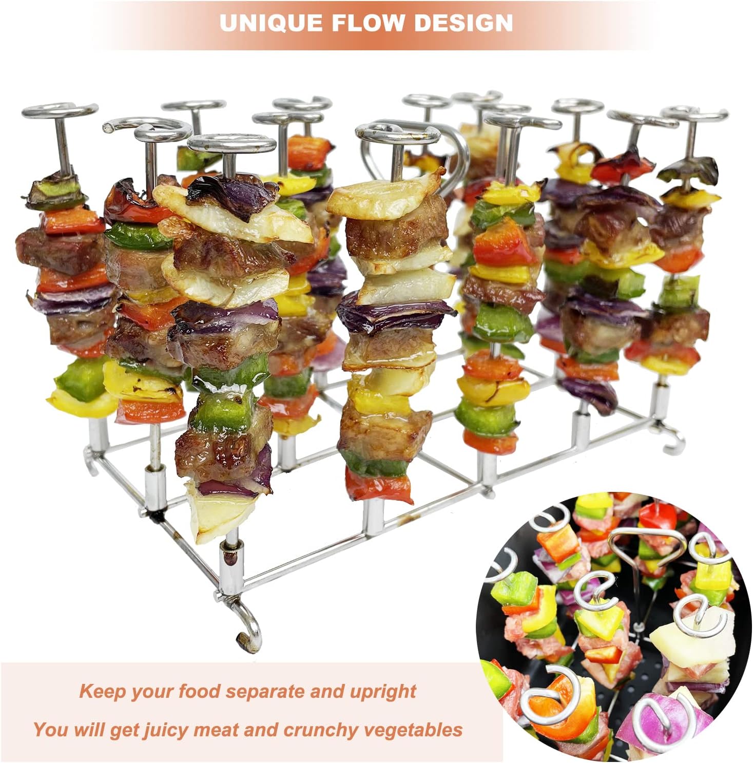 KINLYBO Soporte para freidora de aire para freidora de aire Ninja Foodi Dual Air Fryer DZ201, DZ401, estante deshidratador antiadherente de acero