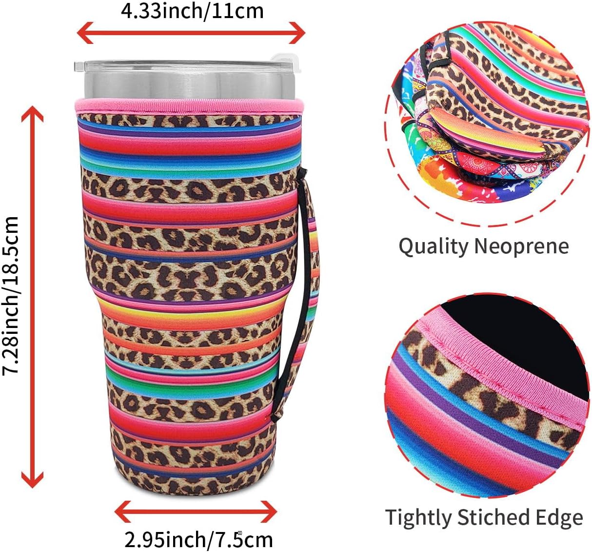 1 paquete de fundas reutilizables para tazas de café helado, fundas aislantes de neopreno Ideal para vaso de 30-32 onzas, Trenta Starbucks (sólo