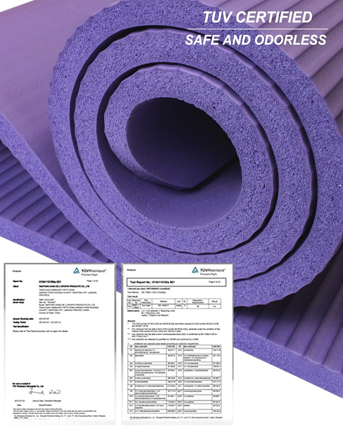YR Tapete de yoga grueso y ancho para el hogar, 76.7 x 35.4 pulgadas, tapete de yoga grande extra largo y ancho para hombres y mujeres con bolsa de