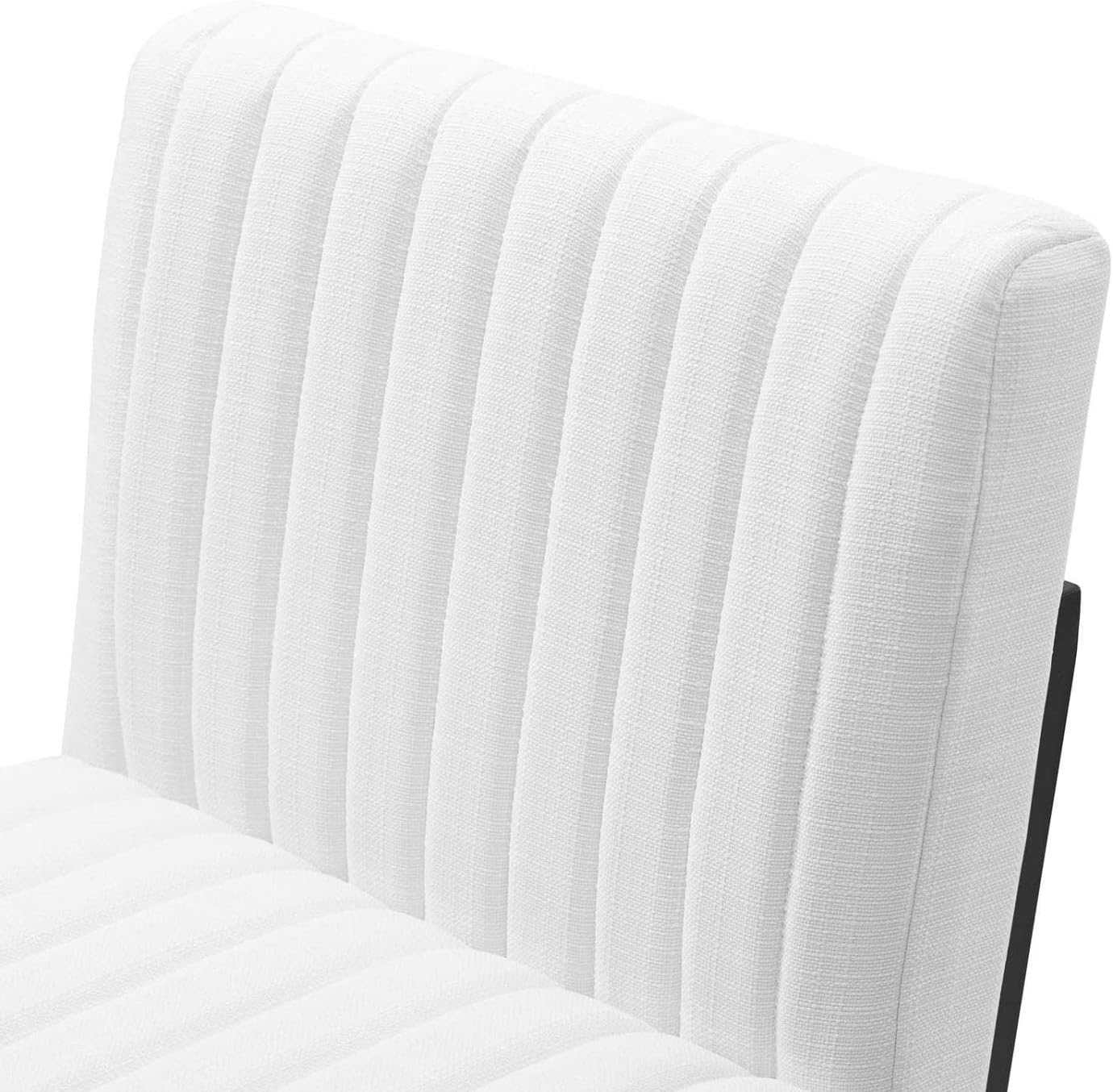 Modway Indulge Channel – Taburete de bar de tela copetuda para mostrador, color blanco