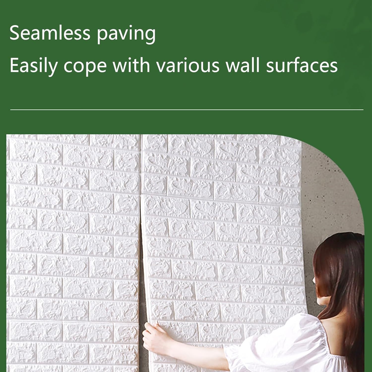 Paneles de pared de espuma 3D para pared de fondo XPEPanel impermeable paracocina, baño, sala de estar (color blanco, tamaño 70CMX10M)