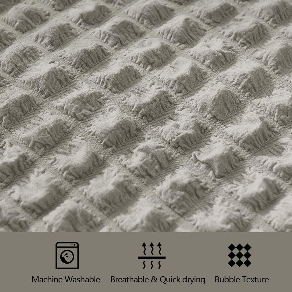 Funda Boshen protectora para sofá doble, con entramado en 3D de burbujas, elegante, elástica, de elastano