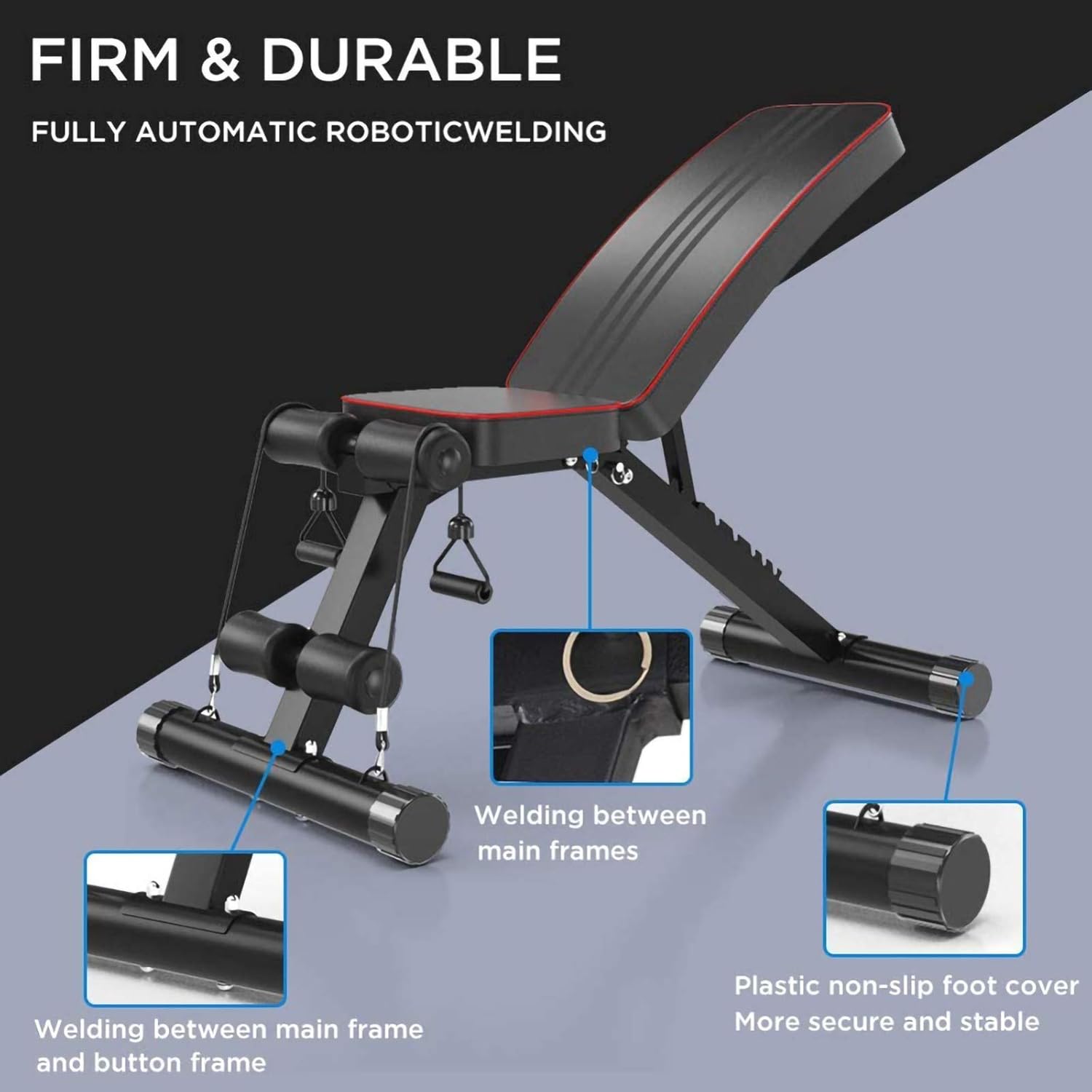 Taburete plegable con mancuernas  Banco de pesas ajustable  Plegable planoinclinadoDecline Bench Press  Banco para sentarse  para entrenamiento en