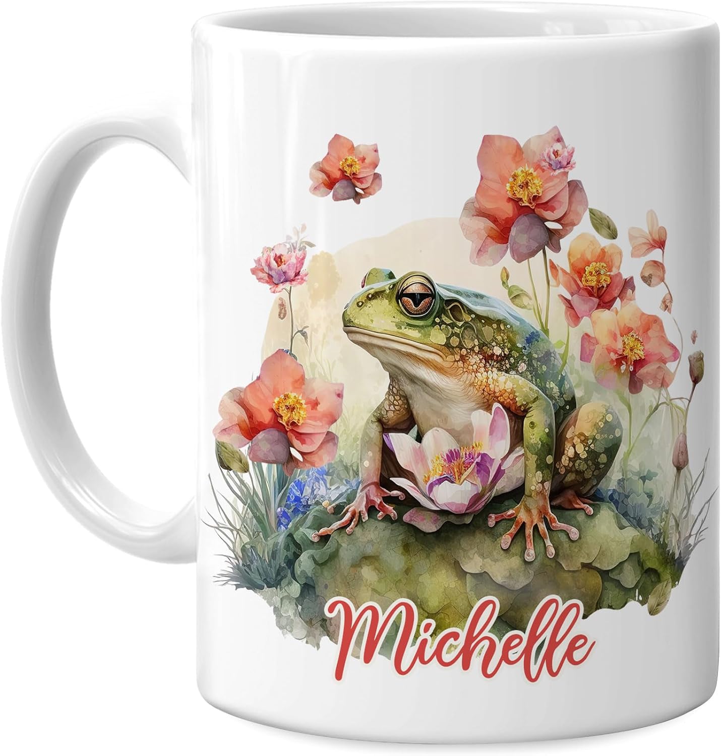 Hyturtle Taza de rana personalizada para niñas, hombres y mujeres, regalos de cumpleaños para amantes de las ranas – Regalos de rana para mujeres –