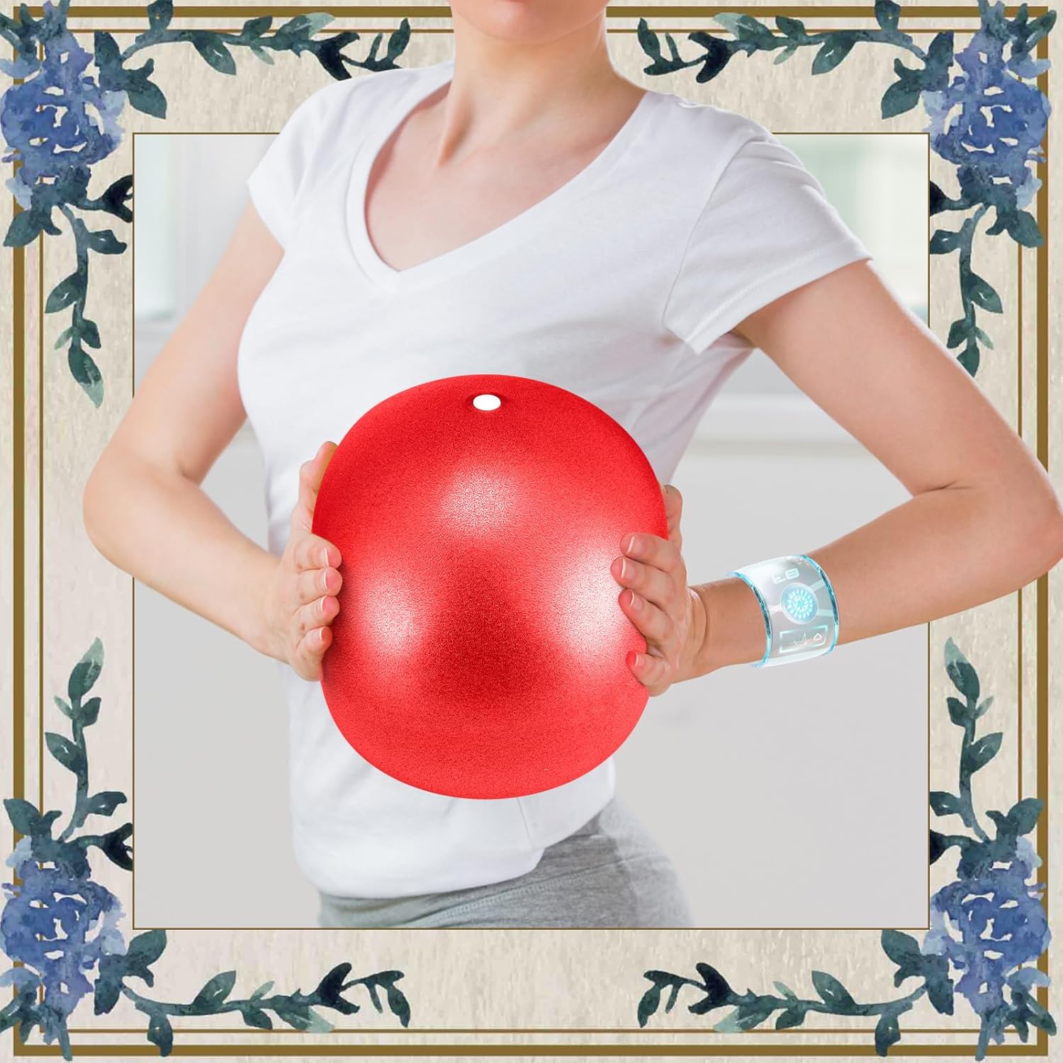 Hungdao 24 bolas pequeñas de pilates de 9 pulgadas para yoga, aula, bola de barre para clases de aeróbic, pelota de yoga para entrenamiento de