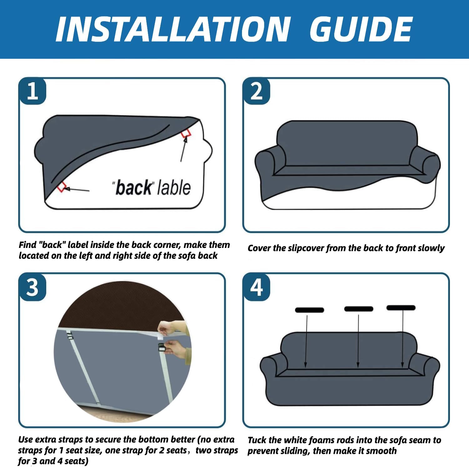 Fundas elásticas para sillón 2024, 1 pieza, protector para silla de sala de estar, funda gruesa y suave con parte inferior elástica, funda para sofá