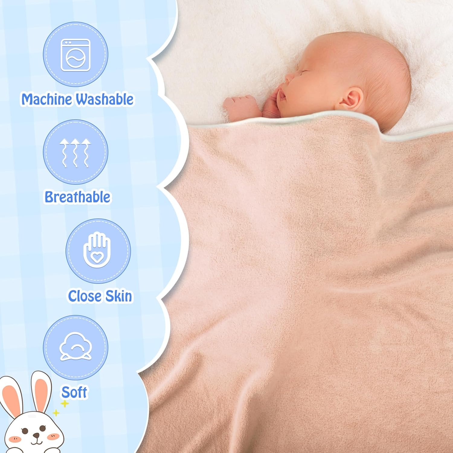 Peryiter 12 toallas con capucha para bebé, acogedoras y absorbentes, toallas de baño de vellón coral para niños, manta de baño con orejas suaves