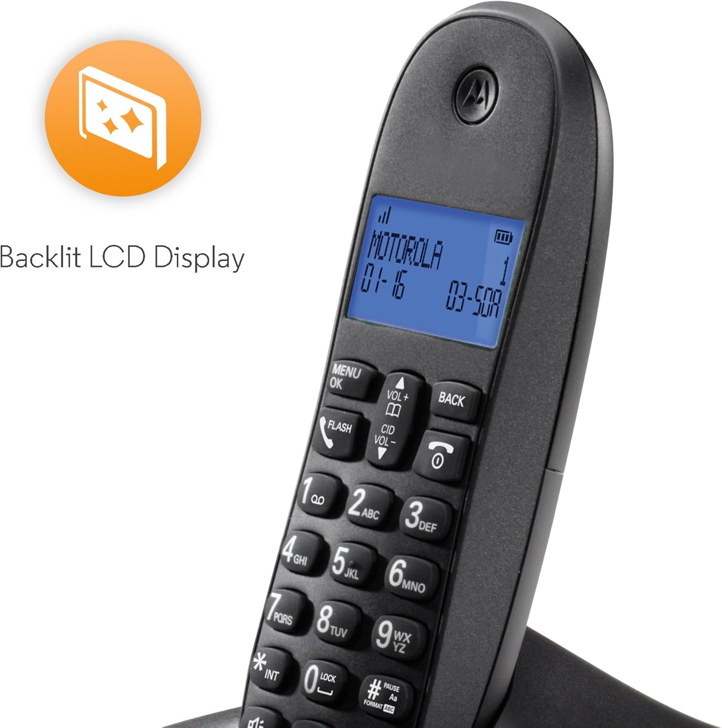 Motorola DECT 6.0 Teléfono doméstico inalámbrico digital con contestador automático y cuatro teléfonos C1014LX