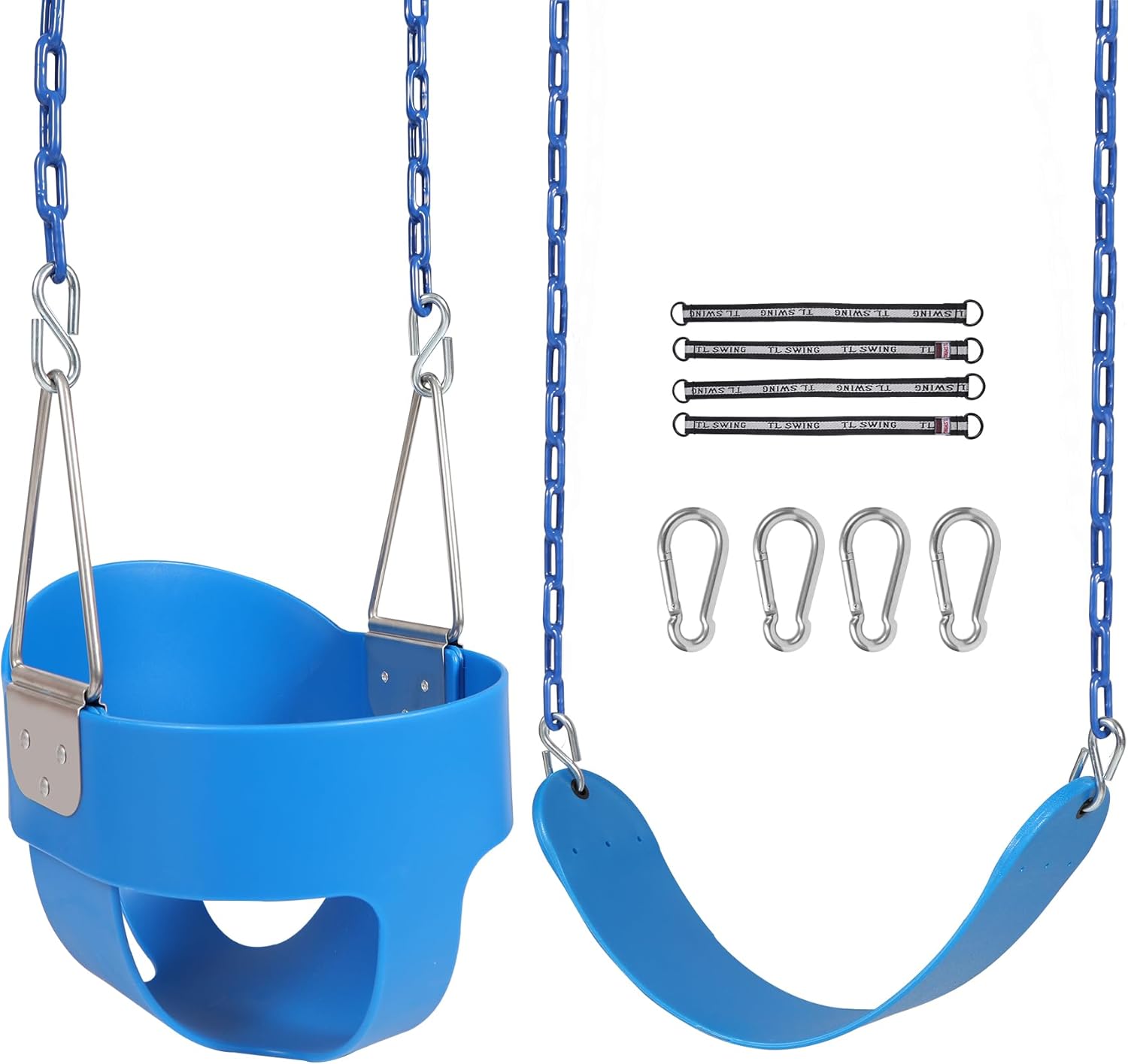 RedSwing Columpio de cubo completo de respaldo alto con asiento de columpio resistente (triángulo y cadena de inmersión), correas de árbol