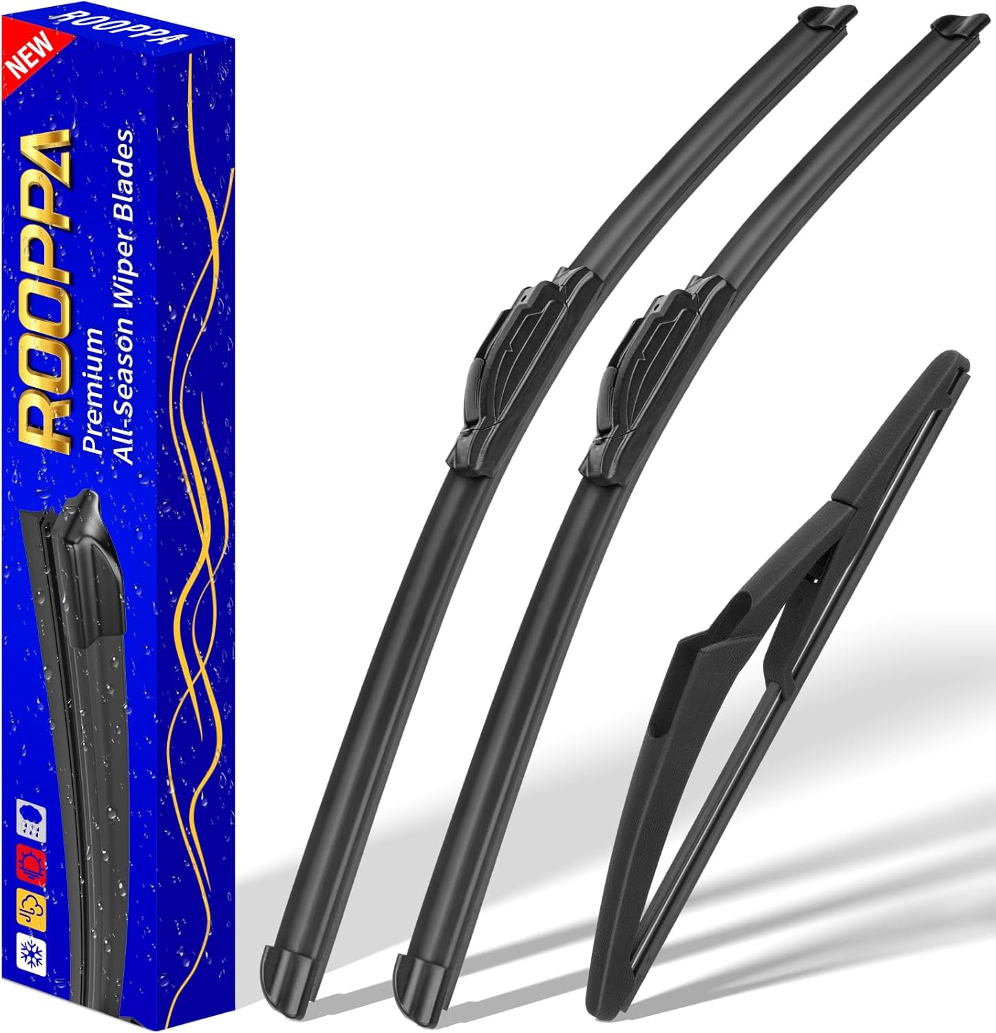 3 limpiaparabrisas de repuesto, repuesto de equipo original, 19 pulgadas, 18 pulgadas y 10 pulgadas (48.26 cm, 45.72 cm y 25.4 cm), juego de 3,