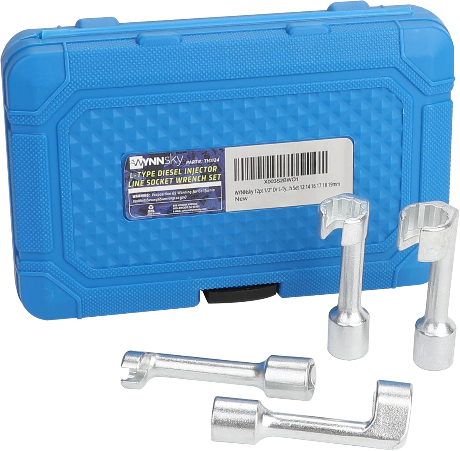 WYNNsky Línea zócalo diesel del inyector, 12″ impulsión, llave 12 14 16 17 18 19 para la mayoría de los motores diesel