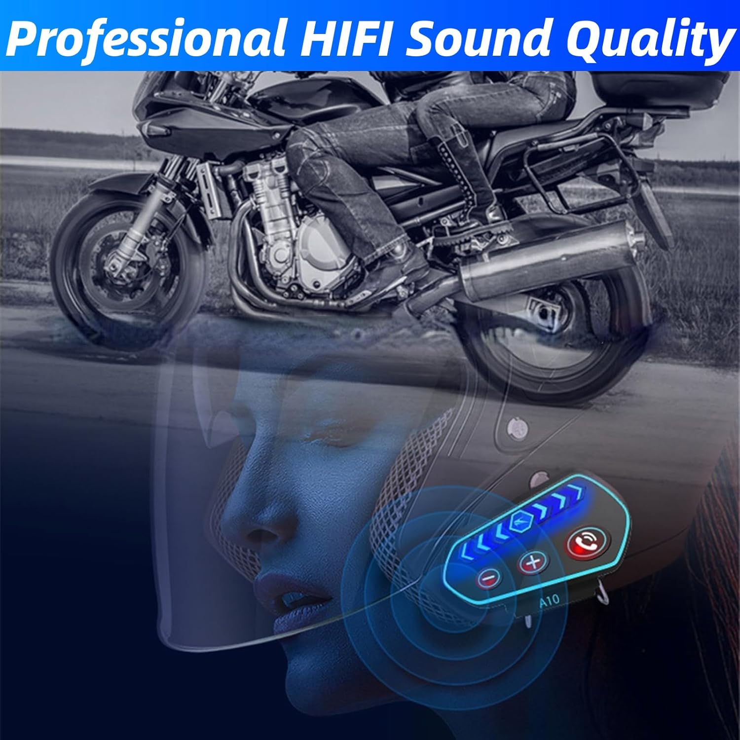 CUIFATI Bluetooth5.0 Casco de motocicleta Auriculares Reducción de ruido inteligente Sistemas de asistente móvil Llamadas manos libres GPS Guía de