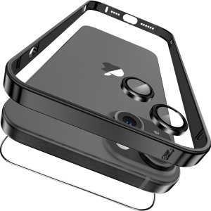 YMHML Funda 3 en 1 para iPhone 15 Plus con marco de titanio con protector de pantalla y protector de lente de cámara de vidrio templado, parachoques YMHML Funda 3 en 1 para iPhone 15 Plus con marco de titanio con protector de pantalla y protector de lente de cámara de vidrio templado, parachoques