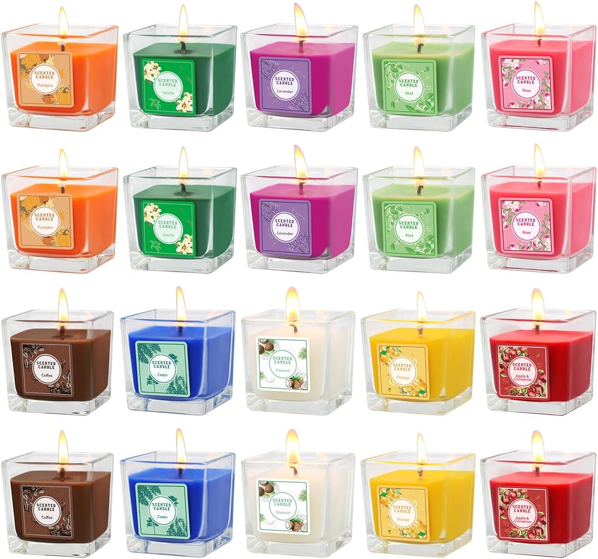 Velas votivas perfumadas en vidrio, cera de soja de 15 horas para aliviar el estrés, velas de regalo para mesa de boda, hogar, spa, vacaciones,