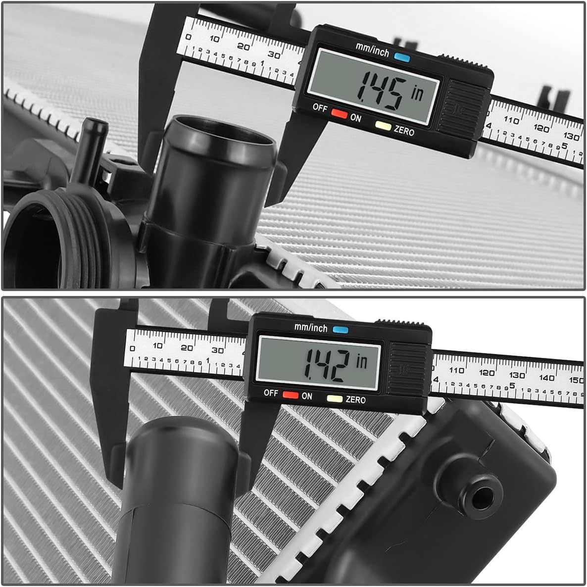 DNA Motoring OEM-RA-13473 Radiador de núcleo de aluminio de 1 fila compatible con 12-17 Caprice 6.0L AT, 30-18 pulgadas de ancho x 15-34 pulgadas de