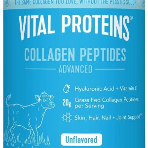 Vital Proteins Collagen Powder Supplement Hydrolyzed Peptides with Hyaluronic Acid and Vitamin C – Non-GMO, Dairy & Gluten Free Unflavored, 9.33oz Vital Proteins Collagen Powder Supplement Hydrolyzed Peptides with Hyaluronic Acid and Vitamin C – Non-GMO, Dairy & Gluten Free Unflavored, 9.33oz