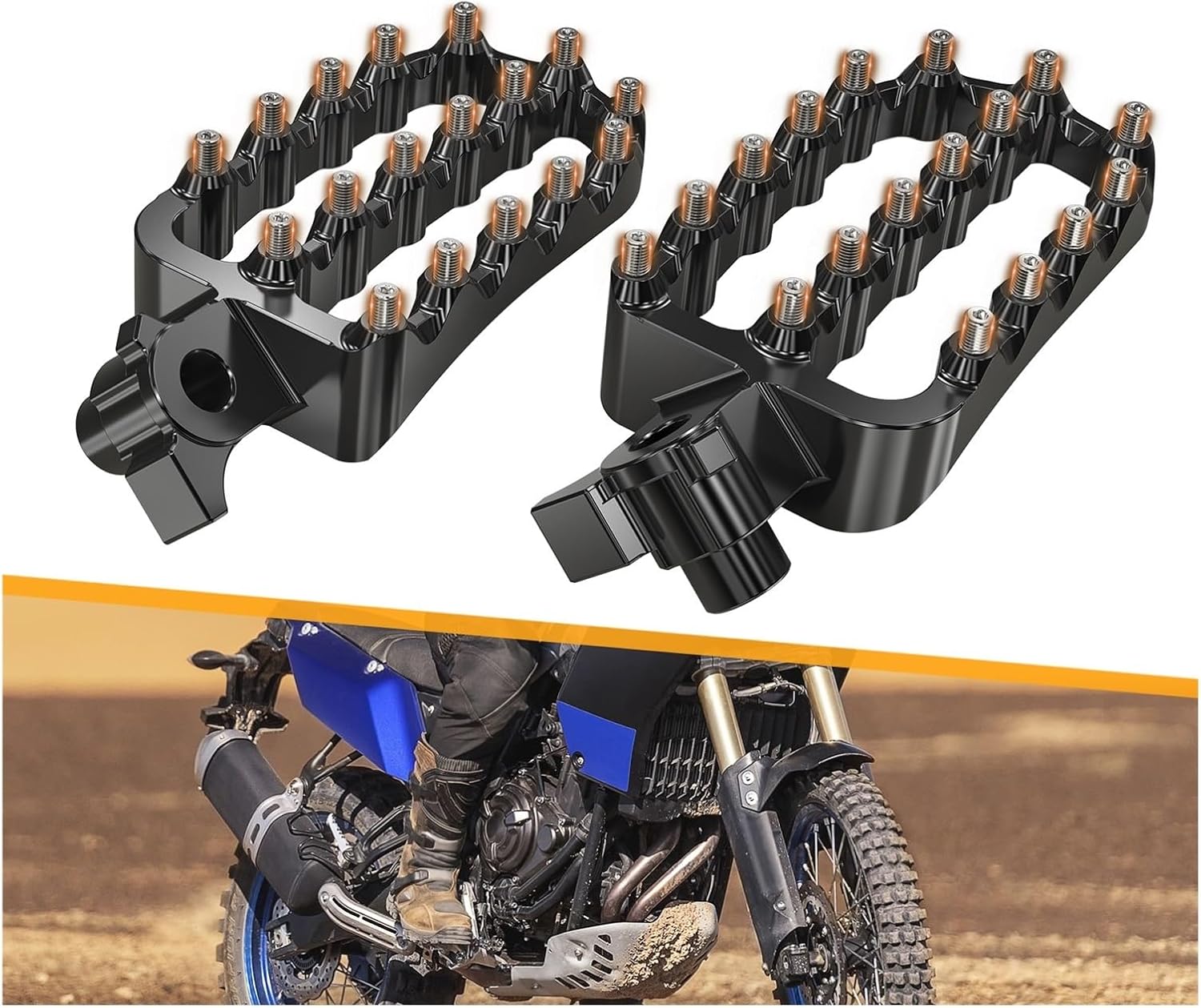 Compatible con Tenere 700 XTZ 700 XTZ700 2019-2023 Reposapiés forjado para motocicleta Tenere 700 Pedal Tenere 700 (Talla Pedal Extender Azul)
