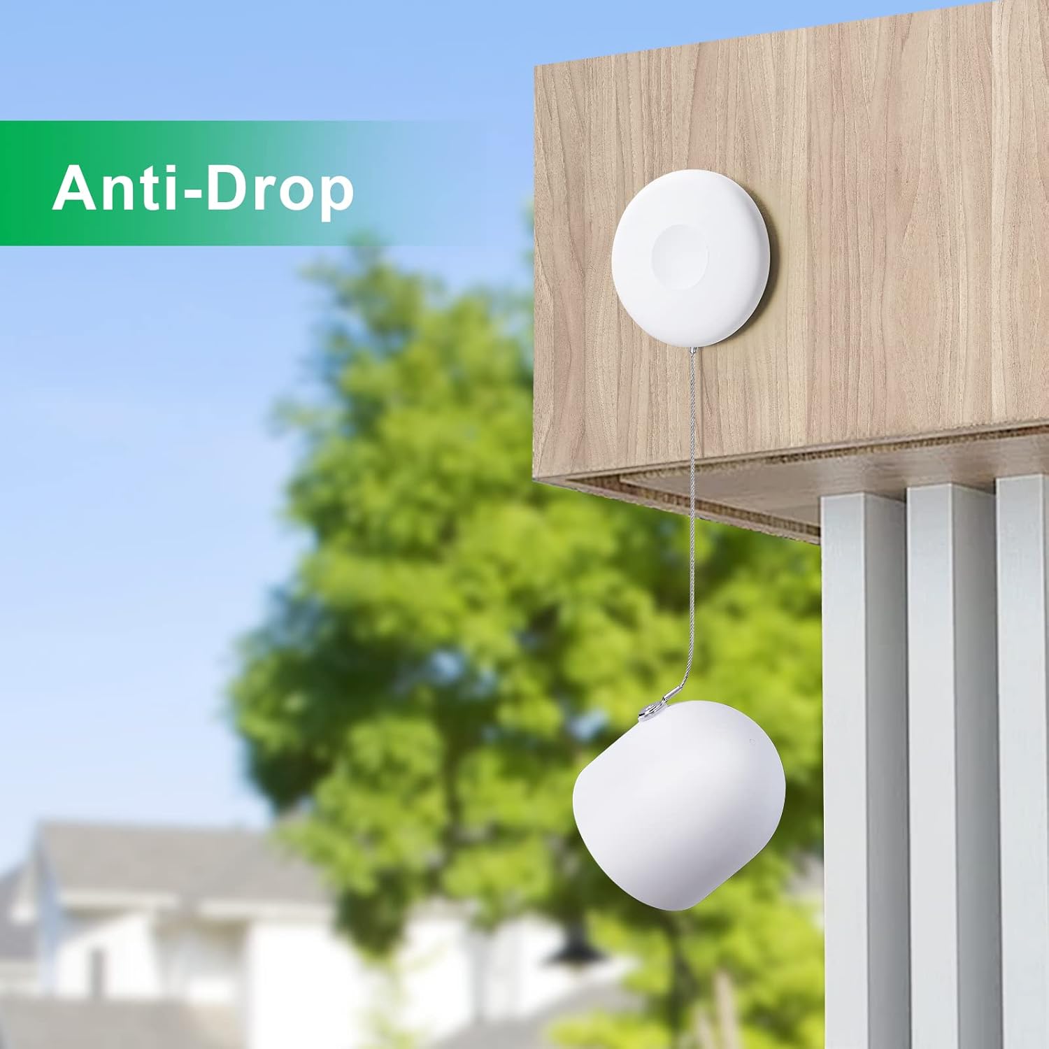 Ayotu Cadena de seguridad antirrobo y anticaídas para Google Nest Cam (batería), cable de seguridad con tornillos antirrobo (cámara no incluida),