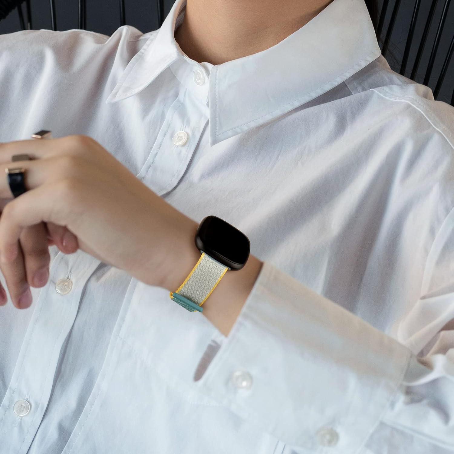 Paquete de 3 correas deportivas de nailon, compatibles con Fitbit Sense 2, bandas Fitbit Sense, Fitbit Versa 4, Fitbit Versa 3, correas de repuesto