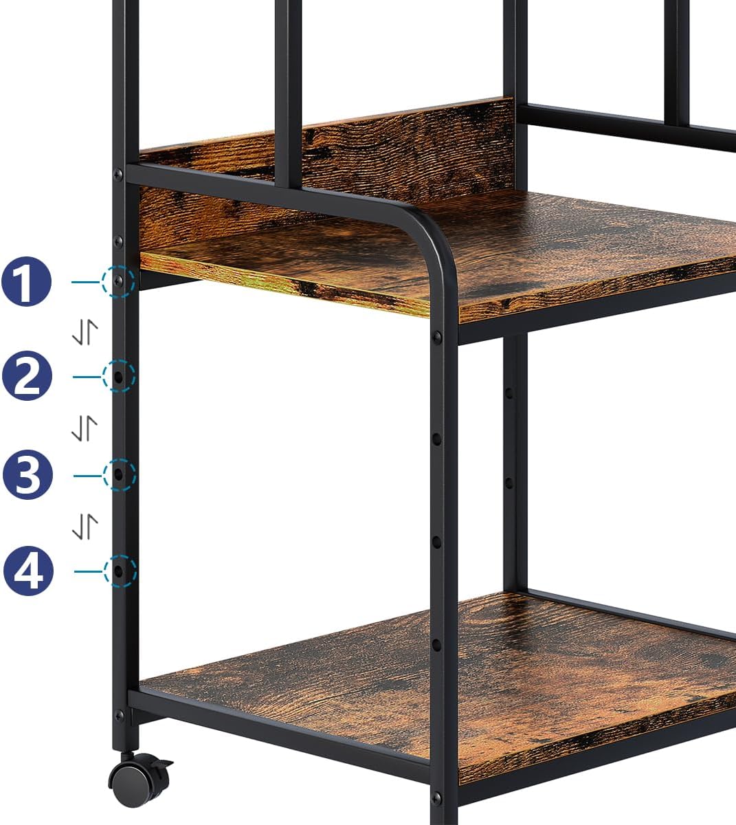 Soporte para impresora marrón