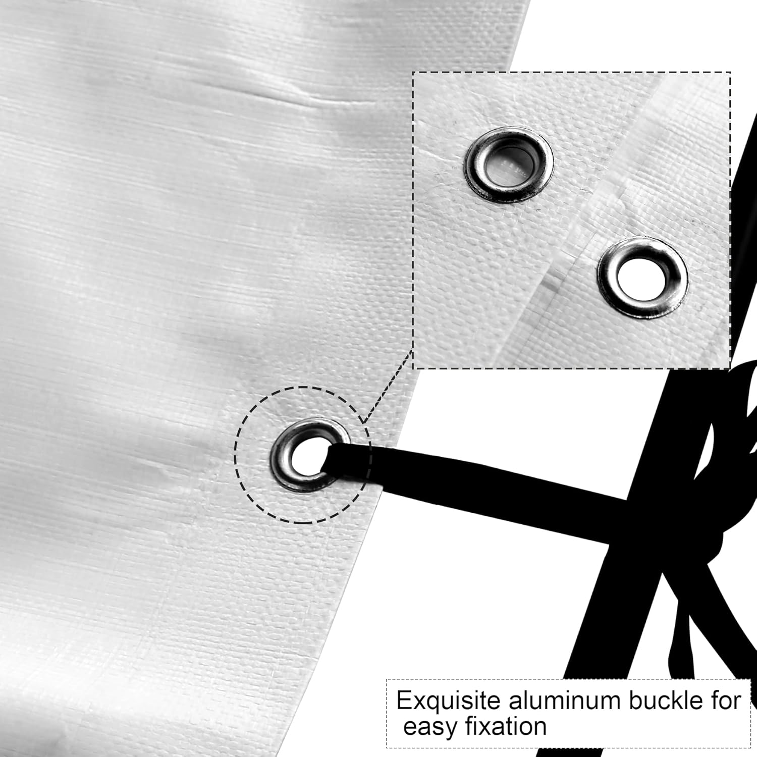 Cubierta de lona de polietileno resistente de 0.472 in, impermeable, resistente a los rayos UV, resistente a la intemperie, se puede utilizar para