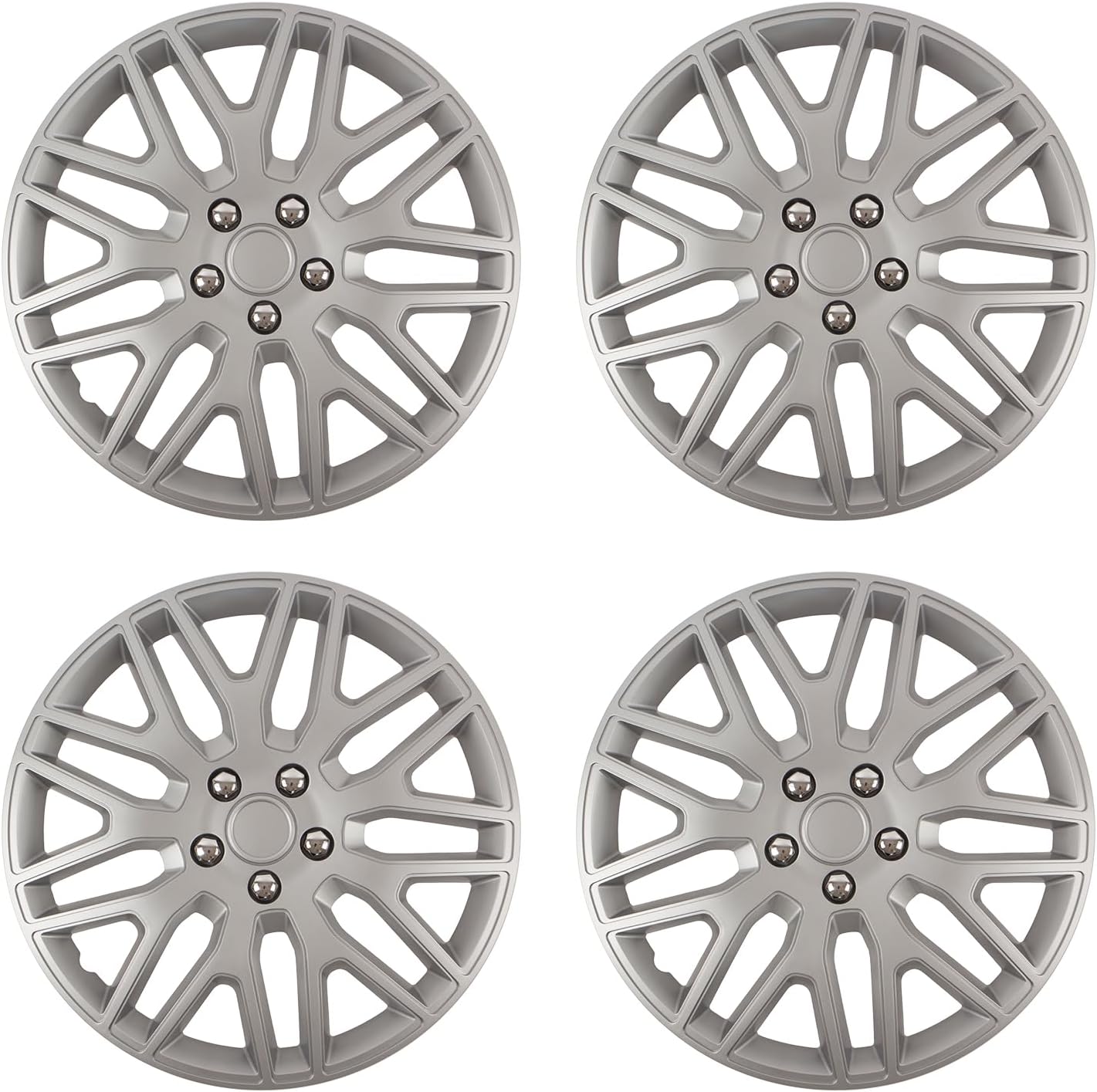 Juego de 4 tapacubos de lujo con bonito diseño de 17 pulgadas, duraderos y fiables, fáciles de instalar, tapacubos para ruedas de automóvil,