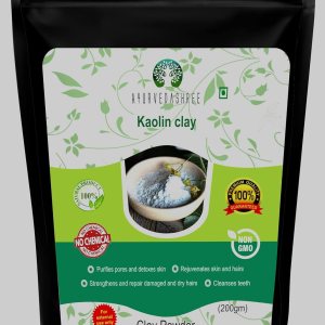 AYURVEDASHREE Arcilla de caolín de 7.05 oz  Arcilla suave para paquete facial  Cuidado de la piel  Limpia los poros de la piel  Exfolia y AYURVEDASHREE Arcilla de caolín de 7.05 oz  Arcilla suave para paquete facial  Cuidado de la piel  Limpia los poros de la piel  Exfolia y