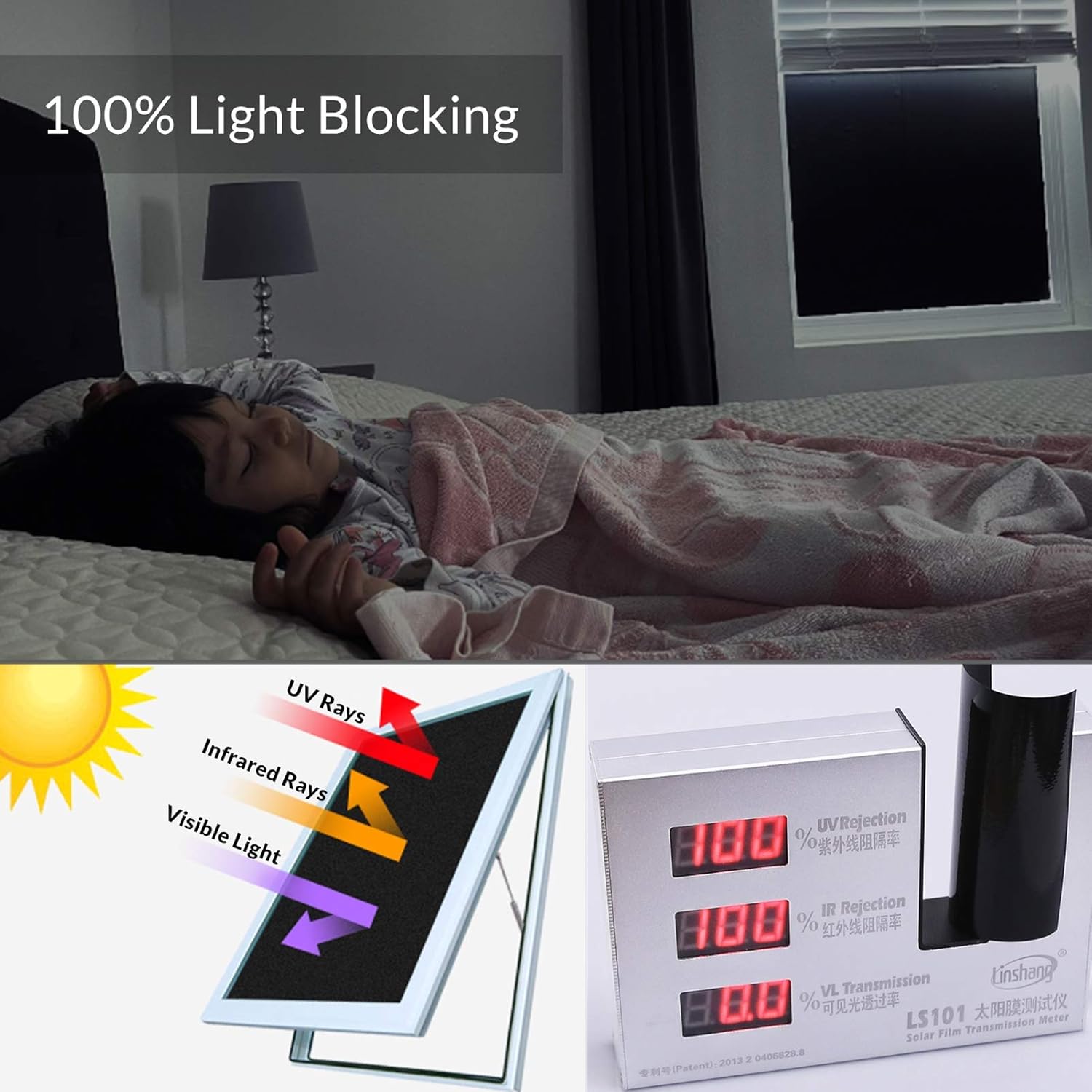 VELIMAX – Película estática opaca de privacidad para ventana, color negro, extraíble, sin adhesivo, para oscurecimiento total de la habitación (35.4
