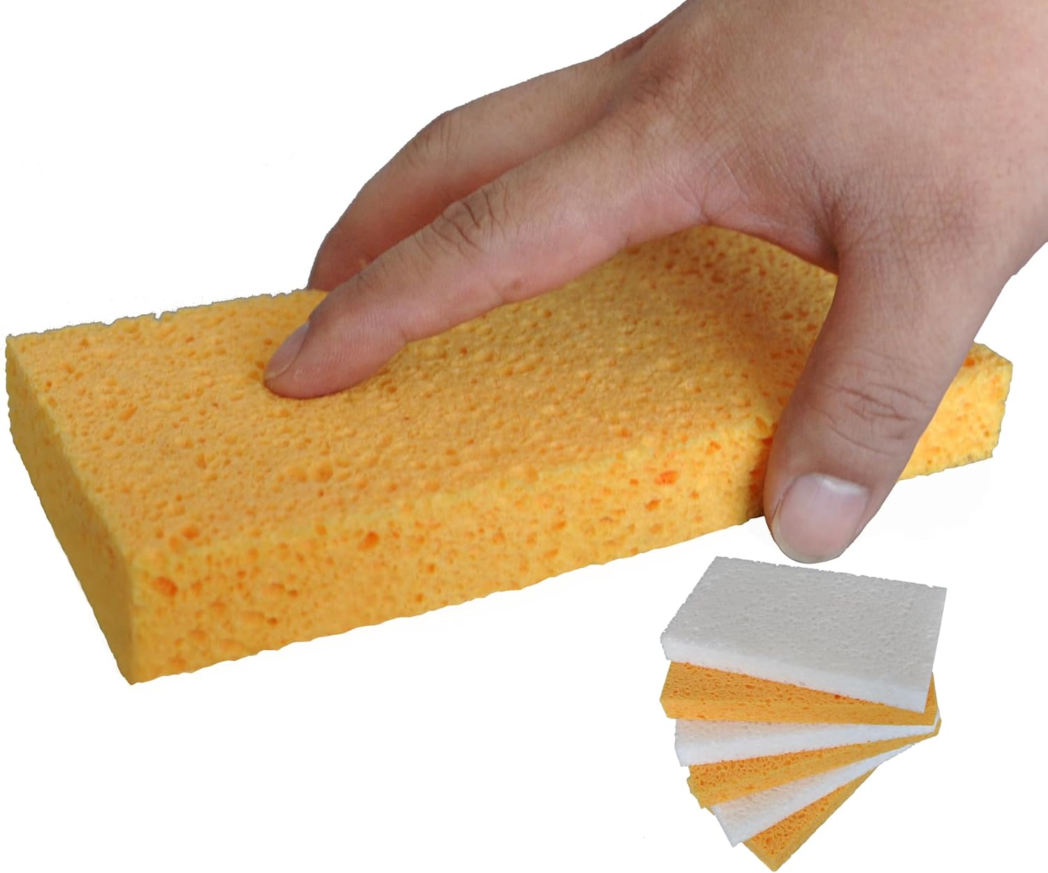 Esponjas de cocina grandes para platos, esponja de limpieza de baño ecológica para encimera, azulejos, paredes, pisos, limpiador natural compostable