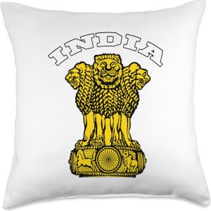 Camiseta India Escudo de armas Tee Flag Souvenir New Delhi Throw Pillow, 18×18, Multicolor Camiseta India Escudo de armas Tee Flag Souvenir New Delhi Throw Pillow, 18×18, Multicolor