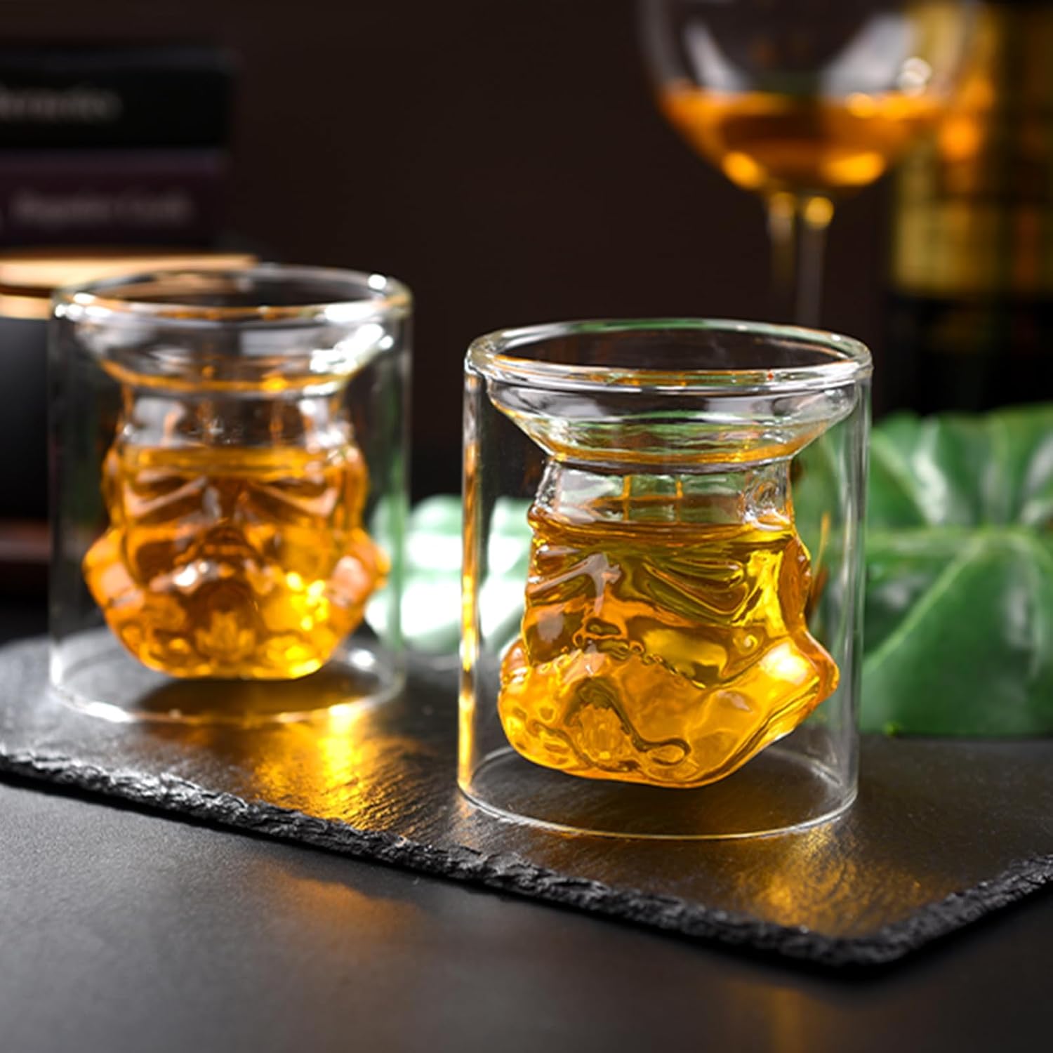 Juego de decantador de whisky creativo con 2 vasos transparentes Stormtrooper botella de vino para vino, vodka, licor, whisky, regalos para hombres