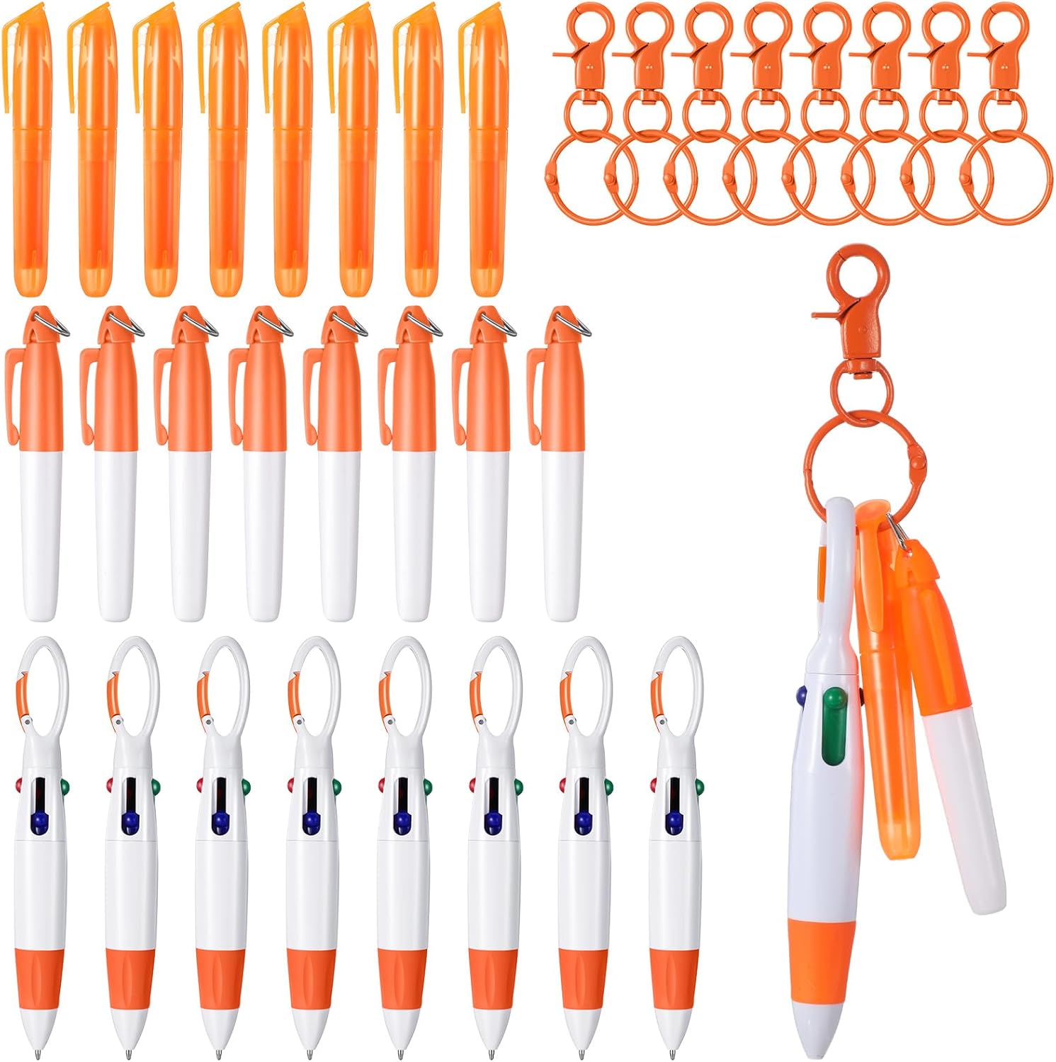 Juego de 36 mini rotuladores para enfermera, paquete de 9 bolígrafos para enfermera, incluye 9 mini resaltadores, 9 marcadores, 9 bolígrafos