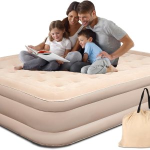 Colchón de aire Queen con bomba incorporada, colchón de aire alimentado por batería, autoinfladodesinflado, colchón inflable elevado de 16 pulgadas, Colchón de aire Queen con bomba incorporada, colchón de aire alimentado por batería, autoinfladodesinflado, colchón inflable elevado de 16 pulgadas,