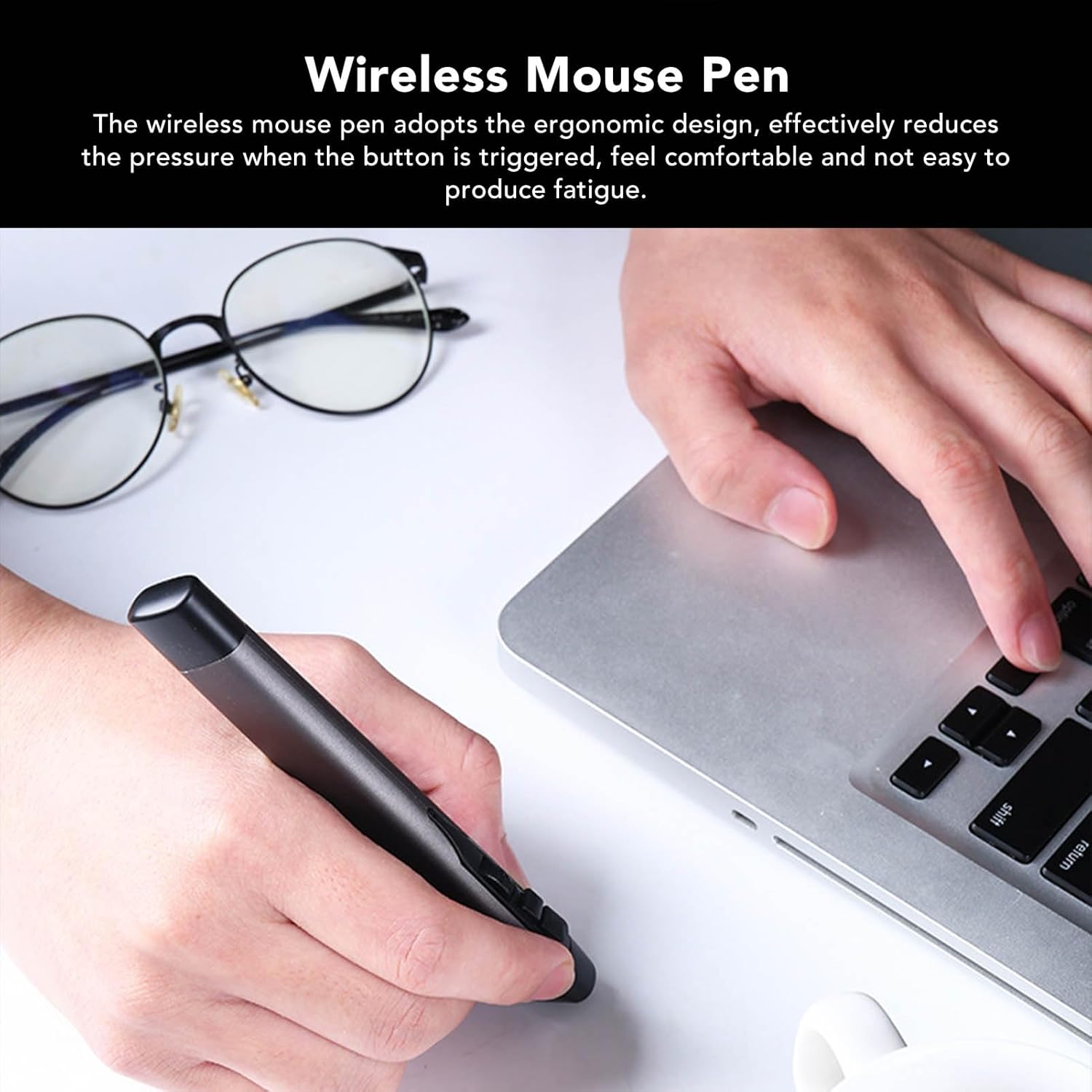 SUNGOOYUE Ratón óptico de bolsillo, 1200 DPI ratón óptico con modo dual de aire 2.4 GHz y formas Bluetooth para conectarse para PC, portátil, PC,