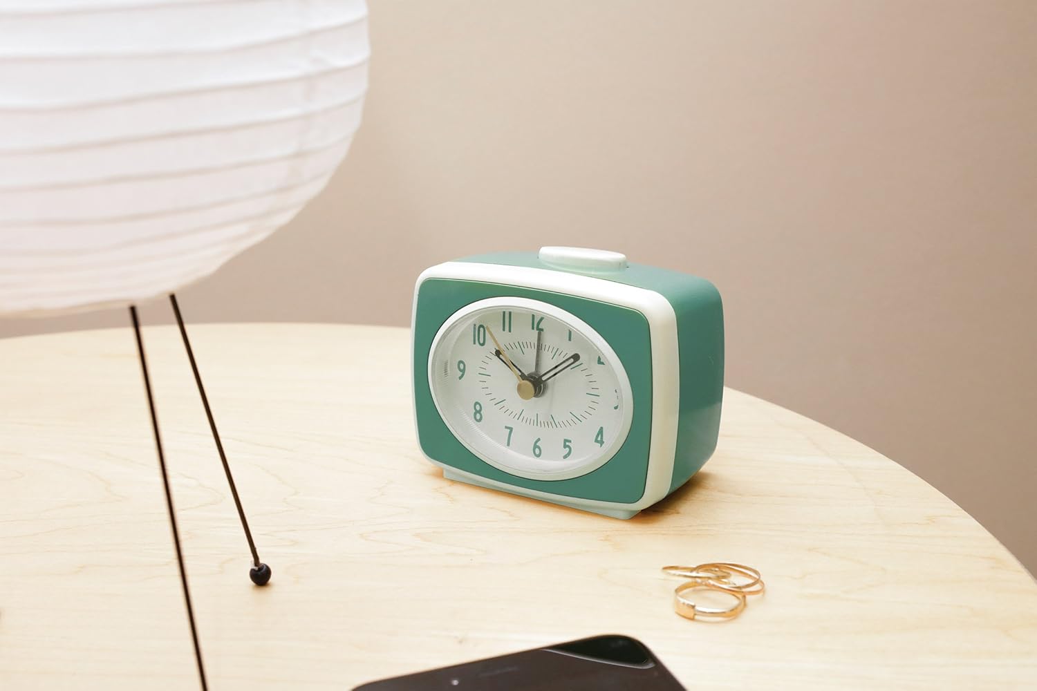 Kikkerland AC14-MN Reloj despertador clásico, menta