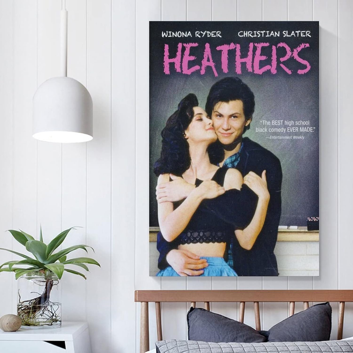TONGYANG Heathers – Póster de película para dormitorio, decoración de pared estética, lienzo, regalo de 12 x 18 pulgadas (11.8 x 17.7 in)
