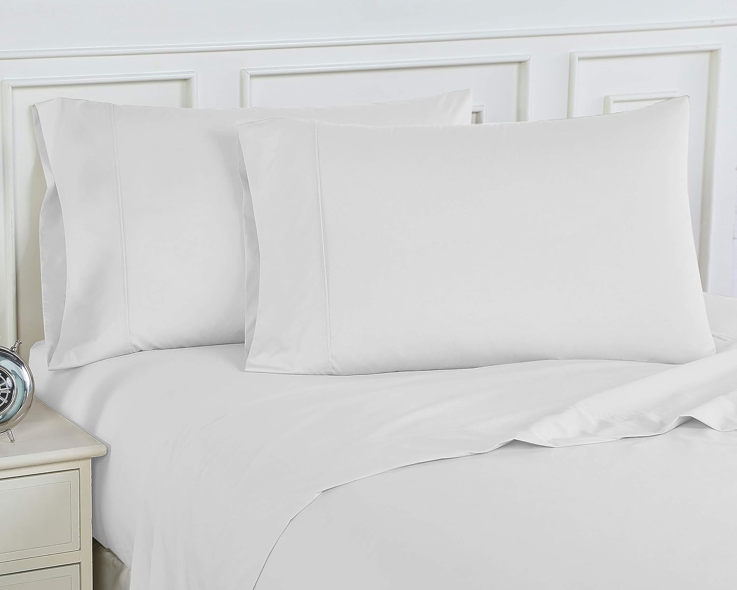 Southshore Fine Living, Inc. Juego de sábanas de algodón preencogido de 300 hilos, bolsillo extra profundo de 22 pulgadas, fibra larga, percal de