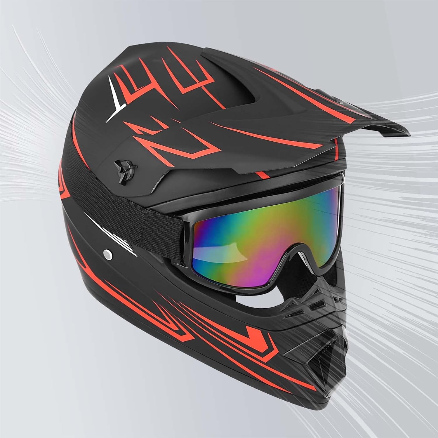 Yesmotor Casco de motocross para niños y jóvenes, casco de cara completa para motocicleta, motocross, todoterreno, bicicleta de montaña, BMX MX ATV