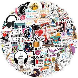 150 calcomanías de música retro, calcomanías de música para niños, adultos, adolescentes, profesores, estudiantes, vinilo impermeable para botellas 150 calcomanías de música retro, calcomanías de música para niños, adultos, adolescentes, profesores, estudiantes, vinilo impermeable para botellas