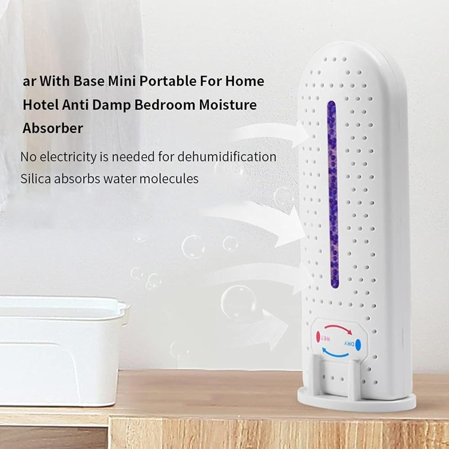 Deshumidificadores portátiles para el hogar, deshumidificador recargable inalámbrico con absorción de humedad, para espacios cerrados, armario y