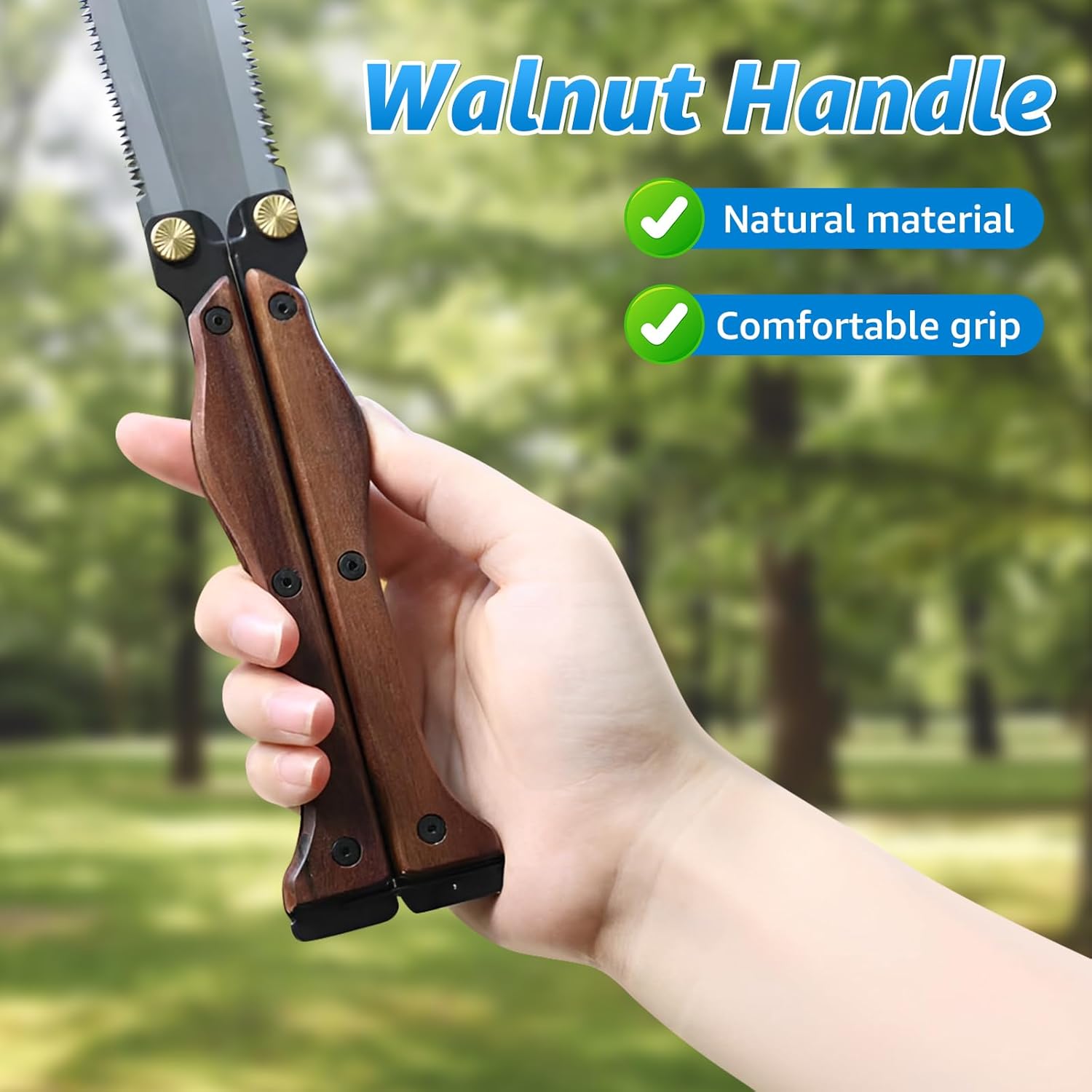 Loyala Sierra de mano de 5.9 pulgadas, mini sierra plegable japonesa, sierra para carpintería con doble borde SK85 para madera húmeda y seca, sierra