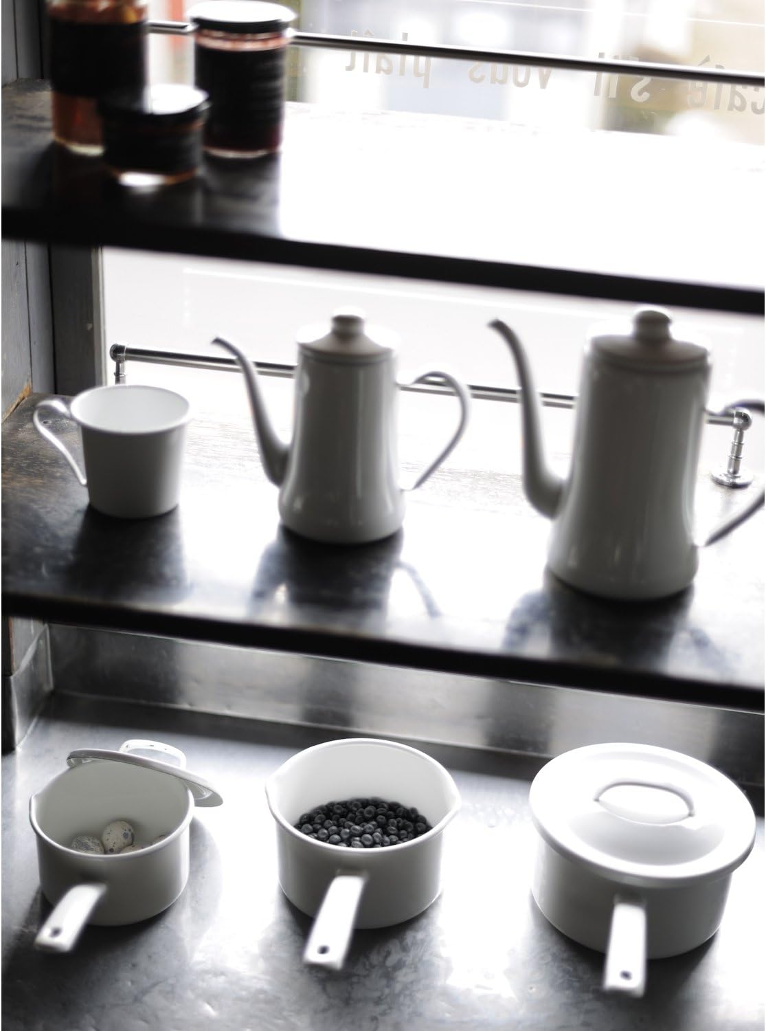 (Tsukiusagijirushi) Tsukiusajirushi – Olla delgada, 0,7 L, color negro
