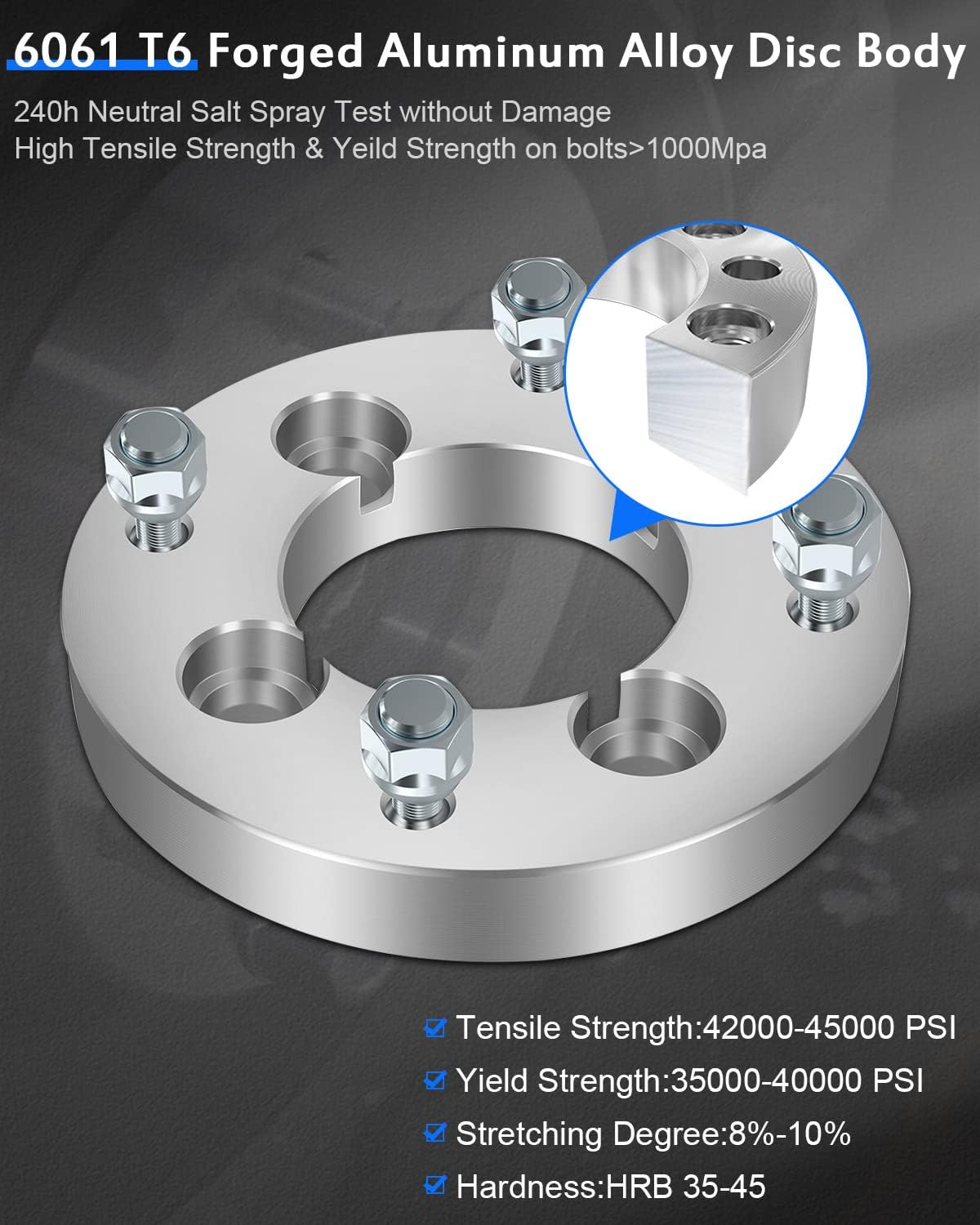 ECCPP 4 adaptadores espaciadores de rueda de 4 lengüetas de 1 pulgada de 4×110 a 4×137 10×1.25 2.913 in compatibles con 2007-2016 para Rancher 420