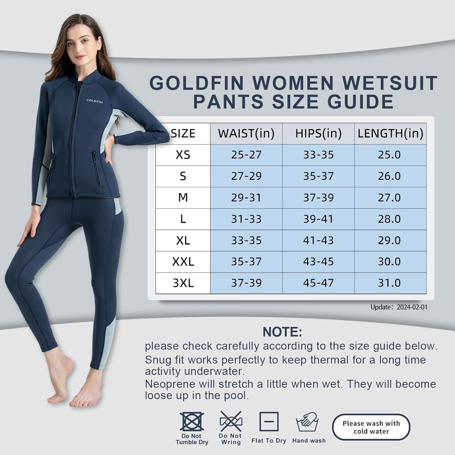 GoldFin Pantalones de neopreno para mujer, pantalones de neopreno de 0.079 pulgadas que mantienen el calor para aeróbicos acuáticos, buceo, surf,