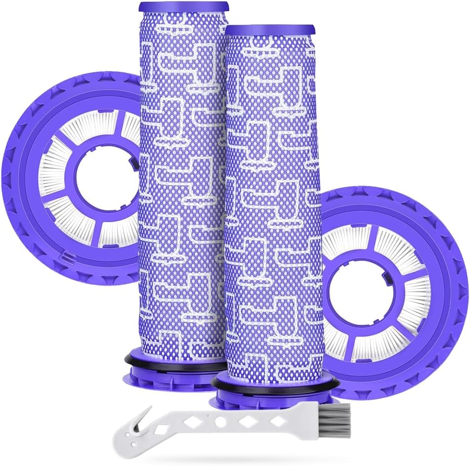 Paquete de 4 piezas de repuesto para filtros de vacío Dyson DC41, DC65, DC66, UP13, UP20, UP30 Animal, Multi Floor & Ball Vacuum  2 filtros de